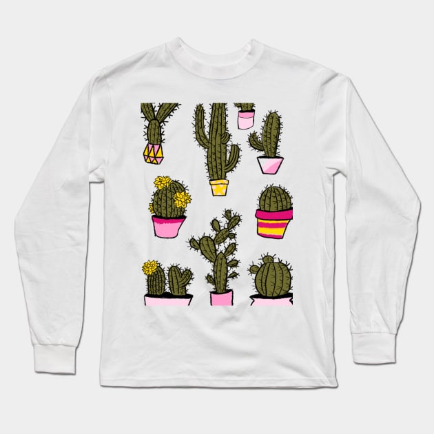 Cute cactus Long Sleeve T-Shirt by Aimcactus